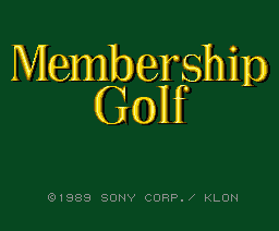 membership golf